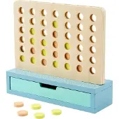 Vertbaudet Houten gezelschapspel 4 op een rij! meerkleurig