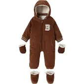 Vertbaudet Babypakje in ribfluweel met afneembare voetjes en wantjes beige
