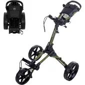 Fastfold Square Green/Black Handmatige golftrolley