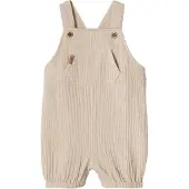 Vertbaudet Newborn salopette van gevoerd hydrofiel katoen beige