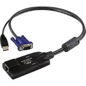 Aten KA7570-AX toetsenbord-video-muis (kvm) kabel Zwart, Blauw, Metallic