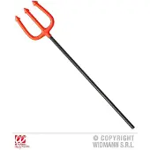 Widmann - Drietand Duivel 58 Centimeter - Rood - Halloween - Verkleedkleding