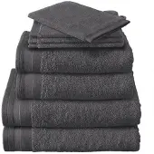 De Witte Lietaer Washandje Contessa Dark Grey (set van 6)