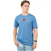 HUGO BOSS Shirt 'Diragolino212' blauw denim / rood / zwart