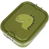 Trixie Brooddoos klein - Mr. Dino - RSV Lunchbox voor kinderen - Makkelijk te openen Broodtrommel - Groen
