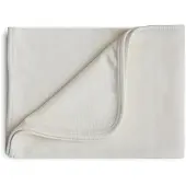 Mushie Deken Wieg Ribbed 80x100 Ivory