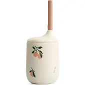 Liewood Ellis printed sippy cup tuitbeker met rietje 23 cl Peach-Sea shell mix