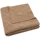 Jollein Deken Wieg 75x100 Check Knit Biscuit