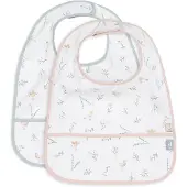 Jollein - Baby Slab Waterproof - Slabbetjes - Lovely Birds - 2 Stuks