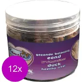 Renske 12x Kattensnack Gezonde Beloning Hartjes Eend 100 Gr