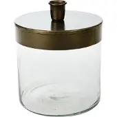 Cozy ibiza Kaarsenstandaard goud met glas potje