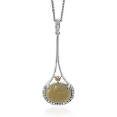 Orphelia Silver 925 Zh-7046 Pendant + Chain Syn. Smoky Topaz Zirconium