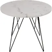 Express Marmer bijzettafel wit buiten Ø55cm