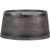 Stijf Kunststof standaard Houtnerf Regenton 120 l.