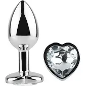 Afterdark Heart Shaped Butt Plug White Size M