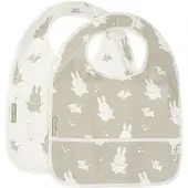 Jollein Slabbetje Waterproof Nijntje en Snuffy Olive Green 2-pack
