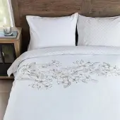 Rivièra Maison Dekbedovertrek Plumeria Naturel Katoen-240 x 200 / 220 cm | Lits-Jumeaux