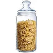 ARC Voorraadpot/bewaarpot 1500 ml glas met glazen deksel - Voorraadpot