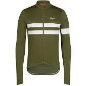 Rapha - Brevet Long Sleeve Jersey - Fietsshirt S, olijfgroen