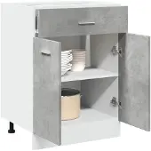 vidaXL Onderkast met lade Lyon 60x46x81,5 cm bewerkt hout betongrijs