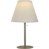 Searchlight Venice I LED tafellamp op zonne-energie, IP44, wit/zilver, alu / grijs / zink, Kunststof