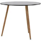 Ebuy24 Polar eetkamertafel Ø90cm zwart.