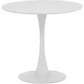 Ebuy24 Hamden eetkamertafel Ø80cm wit.