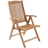 Brafab Veronica Positiestoel Teak natuur inklapbaar 2 stuks