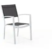 Brafab Leone Stapelstoel Aluminium/Textilene 2 stuks