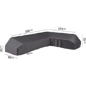 AeroCover Platinum Loungeset platformhoes rechts 350x275x90xH30/45/70