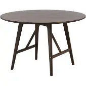 Venture Home Kaseidon eetkamertafel Ø100 cm donkerbruin.