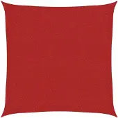 vidaXL Zonnezeil 160 g/m² 3,6x3,6 m HDPE rood