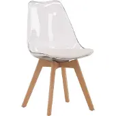 Ebuy24 2 x Edvin eetkamerstoel wit, naturel.