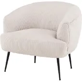 Venture Home Derry fauteuil fluweel wit.