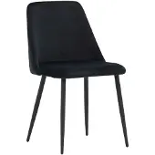Ebuy24 Night eetkamerstoel velours zwart.