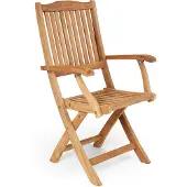 Brafab Filippa Eetkamerstoel Teak Hout Opklapbaar Natuur 2 stuks