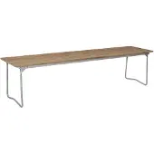 Grythyttan Stålmöbler Bank 9 bank Teak-170 cm-verzinkt