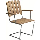 Grythyttan Stålmöbler A2 fauteuil Teak-verzinkt frame