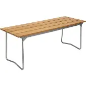 Grythyttan Stålmöbler Bank 8 bank Teak-verzinkt stalen frame