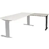 Schaffenburg Linesto Plus Bureau-uitbreiding Rechthoekig Eiken T-Voet 800 (B) x 600 (D) x 655 (H) mm Melamine