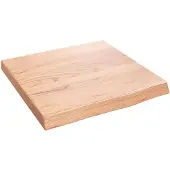 vidaXL Wandschap 40x40x(2-4) cm behandeld massief eikenhout lichtbruin