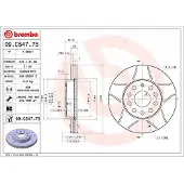 Brembo Remschijf - Max 09.C547.75, 1 stuk