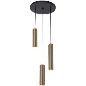 Highlight Hanglamp Perugia 3 lichts Ø 30 cm brons zwart