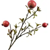 Silk-ka Kunstbloem-Zijden Bloem Granaatappel Tak Rood-Oranje 68 cm Per 2 Stuks