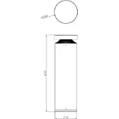 Deko-light LED tuinpadverlichting - tuinlamp Faro, dimbaar, alu / grijs / zink, Aluminium, Modern, LED buitenlamp
