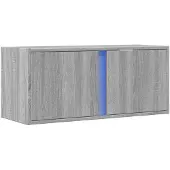vidaXL Tv-wandmeubel met LED 80x31x35 cm grijs sonoma eikenkleurig