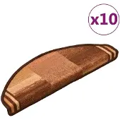 vidaXL Trapmatten zelfklevend 10 st 65x21x4 cm bruin