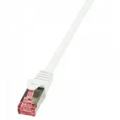 Logilink CQ2141S RJ45 Netwerkkabel, patchkabel CAT 6 S/FTP 50.00 m Wit Vlambestendig, Snagless 1 stuk(s)