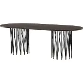 Venture Home Stone eetkamertafel 100x220cm zwart, bruin.