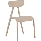 Ebuy24 2 x Ursholmen eetkamerstoel plastic beige.